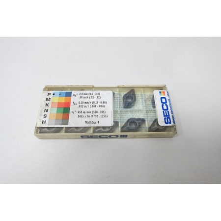 Seco CARBIDE INSERT, 10PK DNMU110412-M5 TP1500